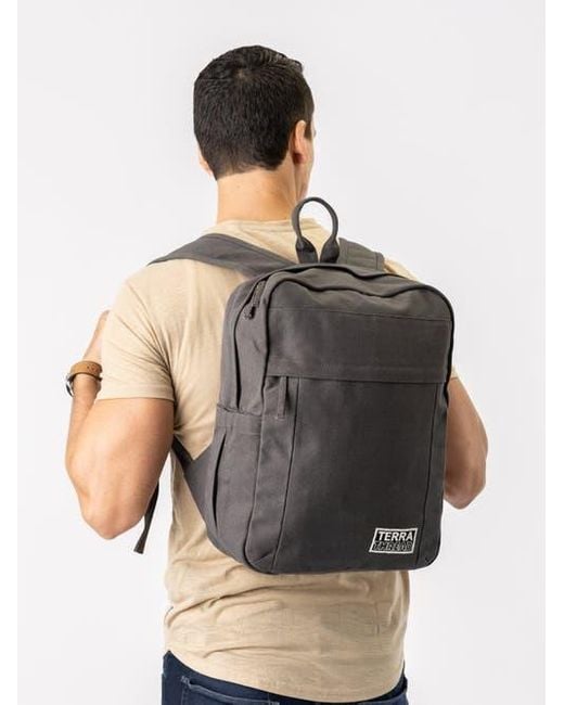 Terra Thread Gray Organic Cotton Backpack
