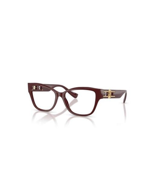 Versace Brown 54Mm Rectangle Optical Glasses