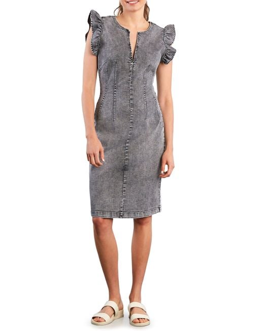 white strapless denim dress Theme Girls Demi Studded Crystal Denim / Y/S (7/8) Guess Bodycon Denim Dress beach_dress 100% Polyester SIZE:S (36)
