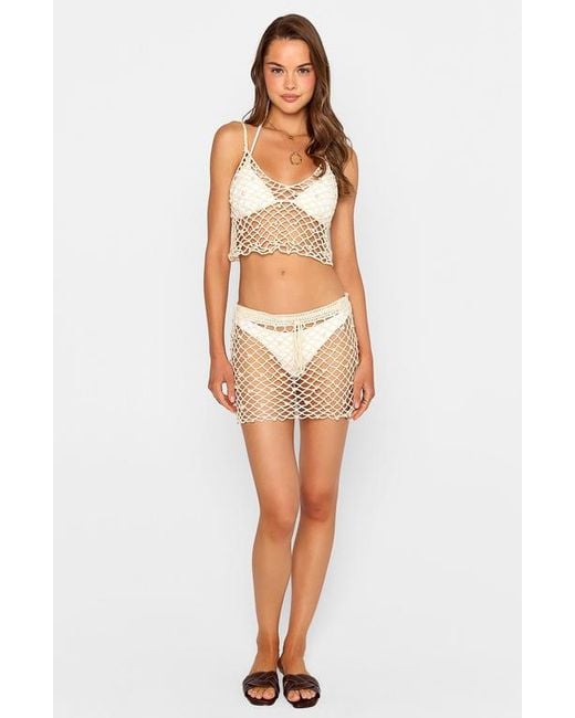 Beach Bunny Swimwear White Bianca Mini Skirt