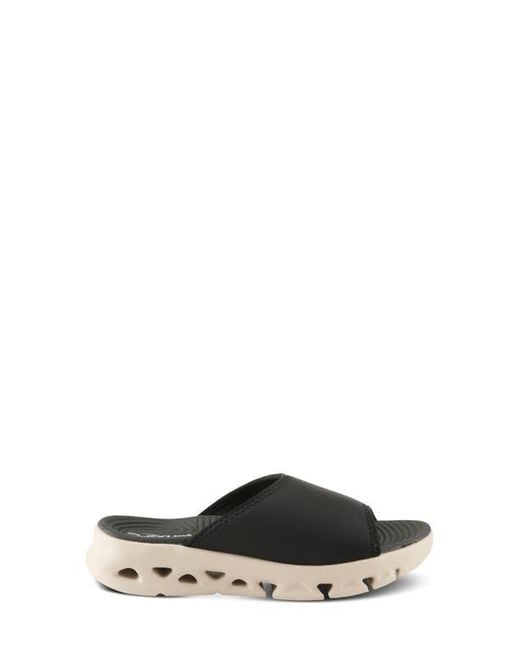 Flexus by Spring Step Black Haley Platform Wedge Slide Sandal