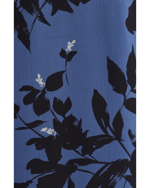 Anne Klein Blue Floral Tie Front Topper