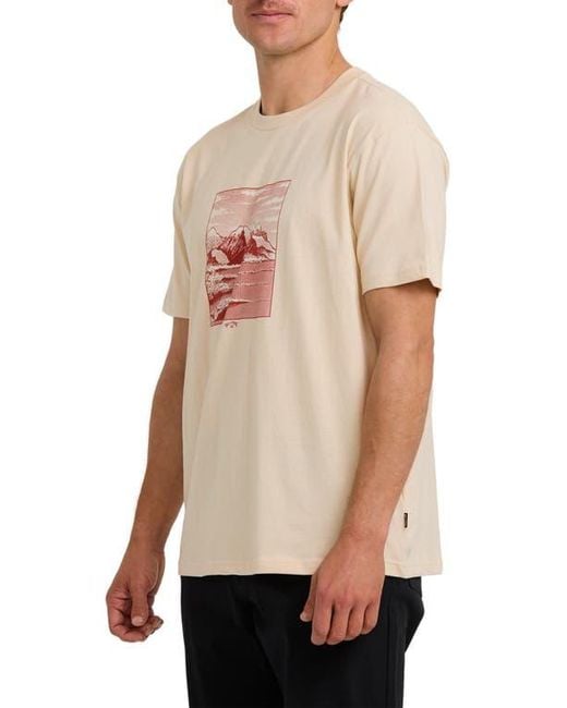 Billabong Natural Up The Point Adventure Division Organic Cotton Graphic T-Shirt for men