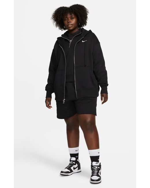 Nike Black Sportswear Phoenix Oversized Full Zip Hoodie