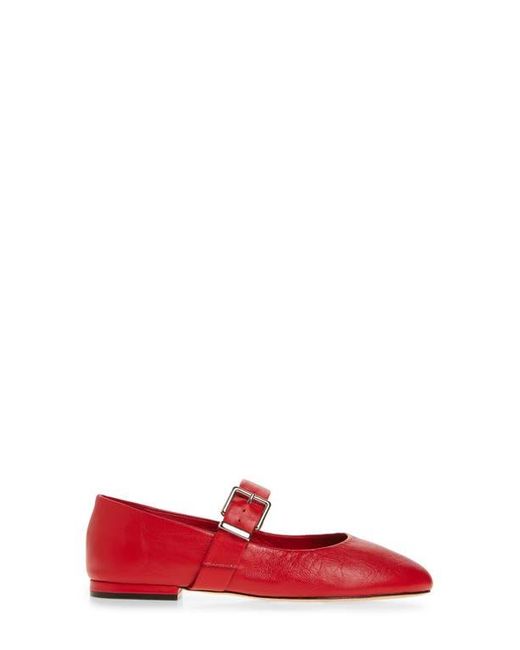 Cinq À Sept Red Sofia Mary Jane Flat