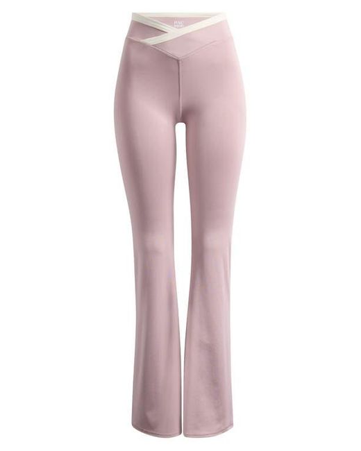 PacSun Pink Contrast Crossover Flare Leggings