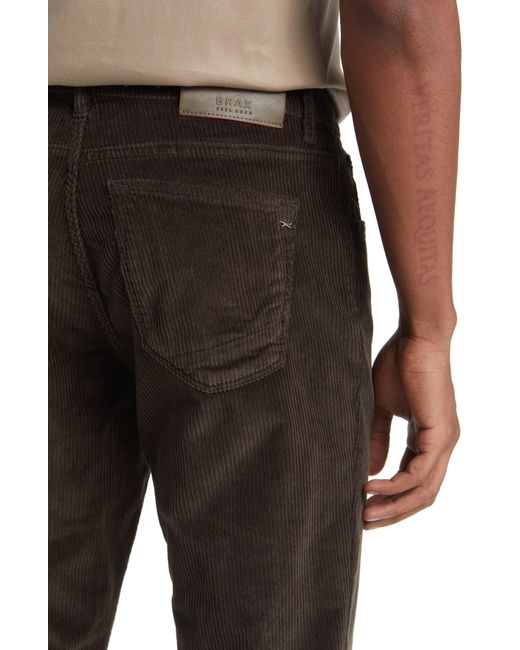 Brax Black Chuck Five-pocket Corduroy Pants for men