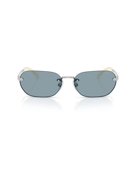 Ralph Lauren Blue 59Mm Rectangular Sunglasses