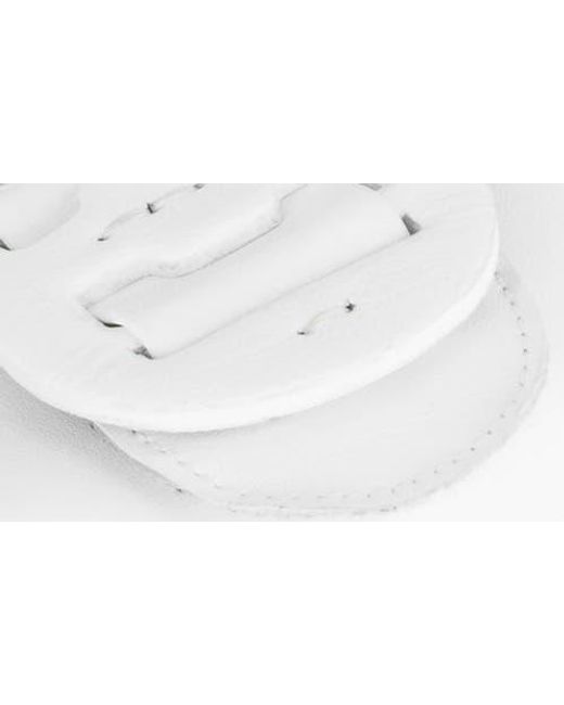 Gabor White Platform Slide Sandal