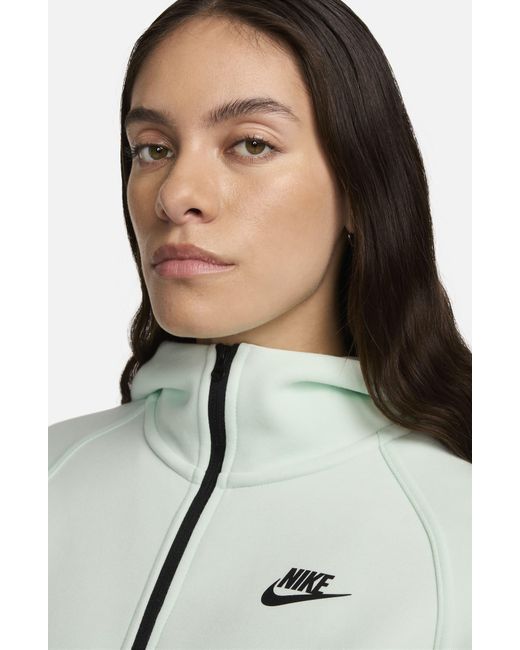 Nike White Sportswear Tech Fleece Windrunner Zip Hoodie
