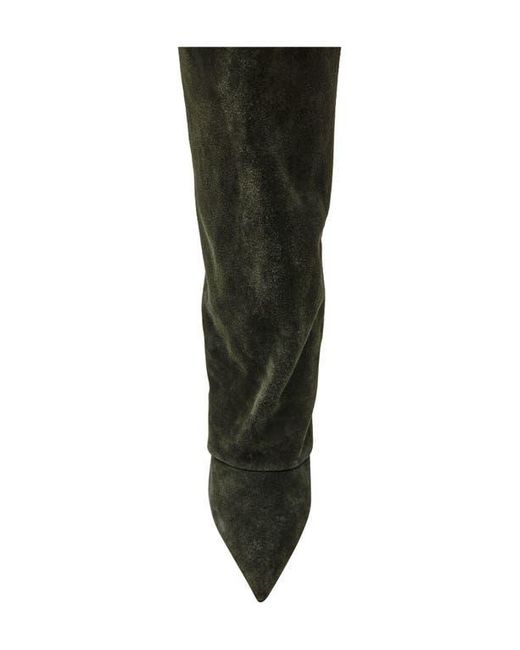Steve Madden Black Luca Kitten Heel Knee High Boot