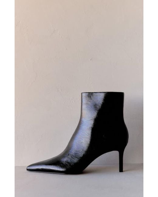 Mango Black Valle Pointed Toe Bootie