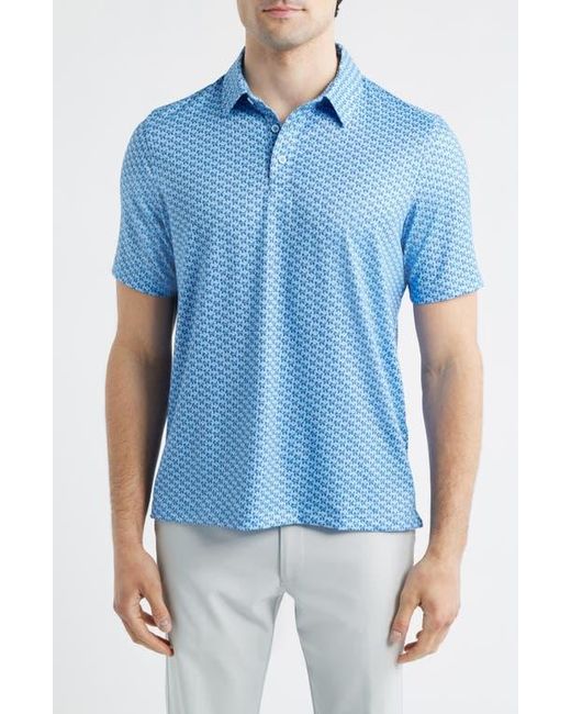 Johnston & Murphy Blue Xc Apex Performance Polo for men