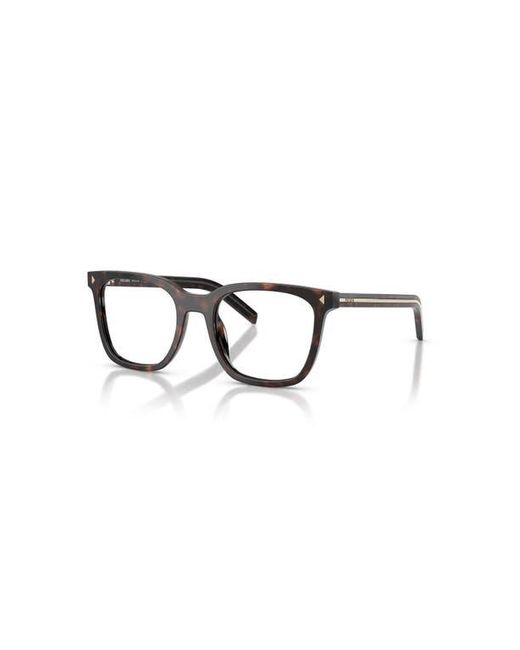 Prada Black 52Mm Rectangle Optical Glasses