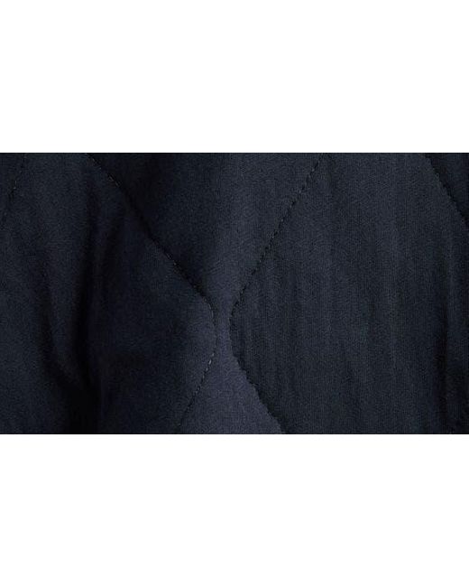 Dries Van Noten Blue Hooded Quilted Cotton Jacket