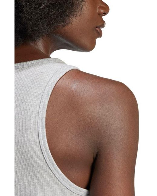 Adidas Originals Blue Essentials Lifestyle Rib Crop Tank Top
