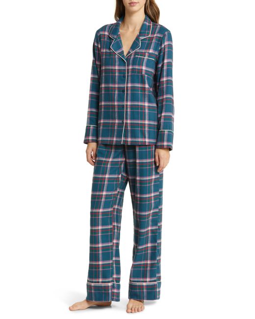 Nordstrom Blue Cozy Chic Print Flannel Pajamas