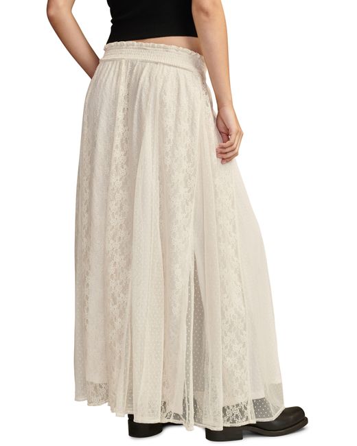 Lucky Brand Natural Lace Maxi Skirt