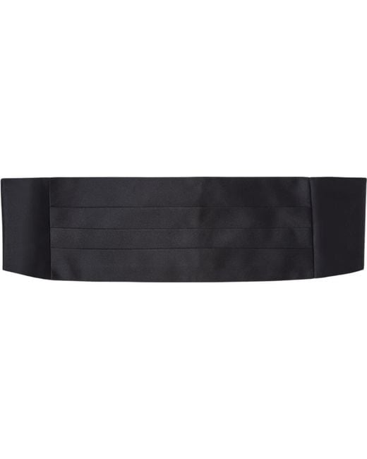 Robert Talbott Black Baldwin Satin Cummerbund for men