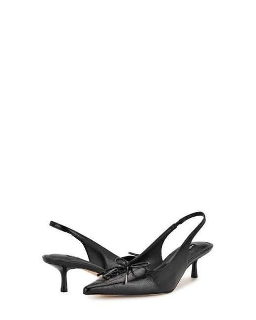 Nine West Black Anora Slingback Pointed Toe Pump