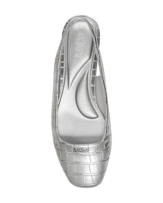 DKNY White Darrow Slingback Flat