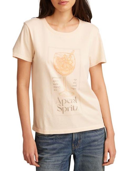 Lucky Brand Natural Aperol Spritz Cotton Graphic T-Shirt