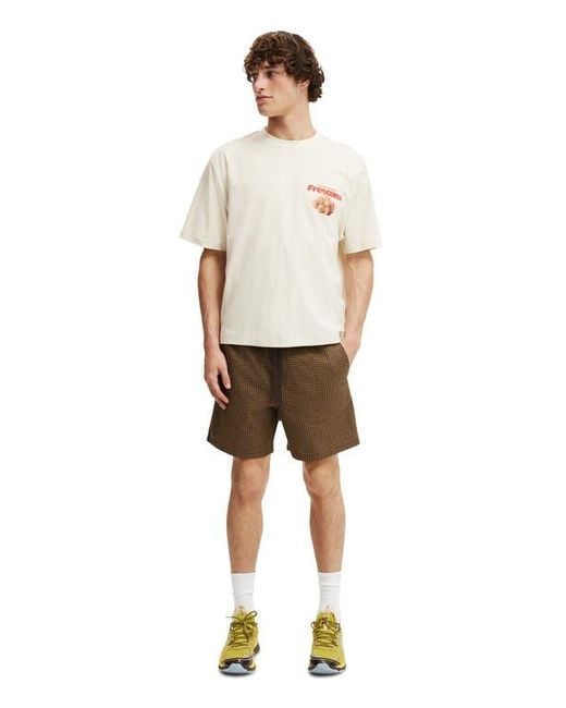 Cotton On White Cropped Fit Graphic T-Shirt for men