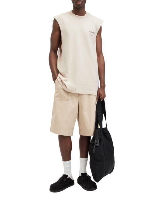 AllSaints Natural Access Logo Graphic Muscle Tee for men