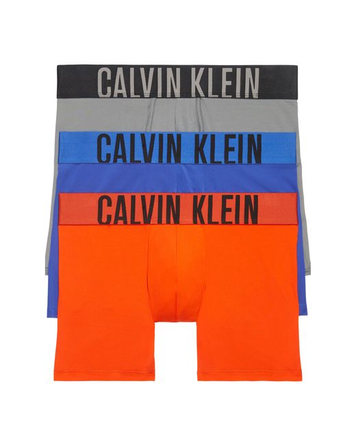 Calvin Klein Blue 3-pack Intense Power Microfiber Boxer Briefs for men