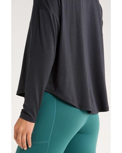 Zella Blue Restore Soft Long Sleeve Relaxed T-Shirt