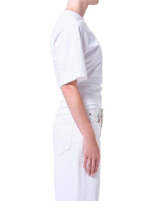 Agolde White Storey Drape Tee
