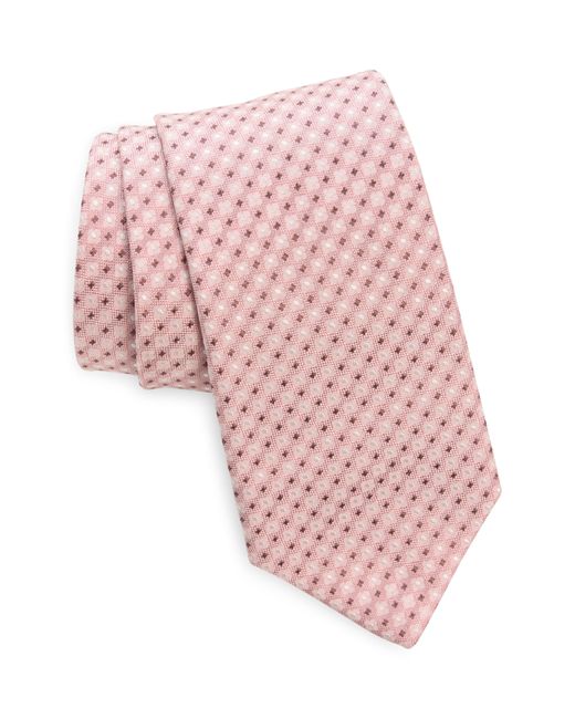 Canali Pink Neat Silk Tie for men