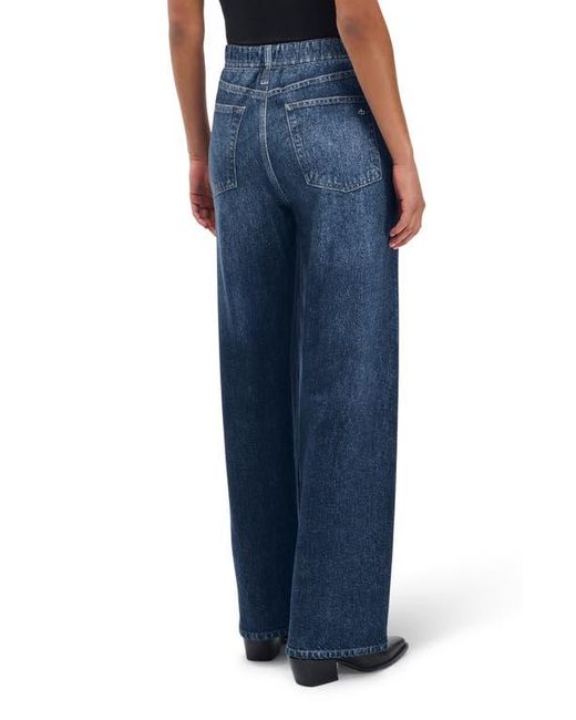 Rag & Bone Blue Miramar Wide Leg Cotton Terry Sweatpant Jeans
