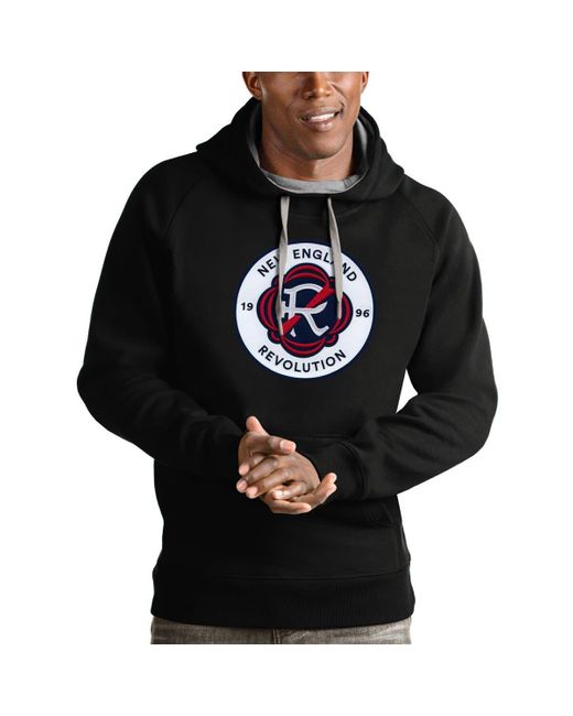 Antigua Black New England Revolution Victory Pullover Hoodie At Nordstrom for men