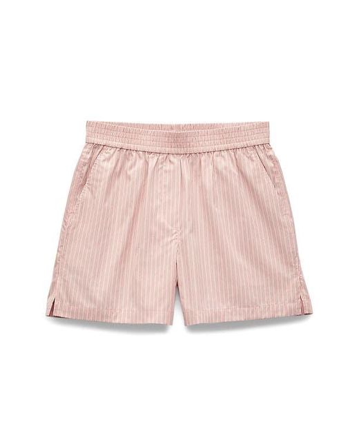 Rag & Bone Pink Emma Stripe Poplin Shorts