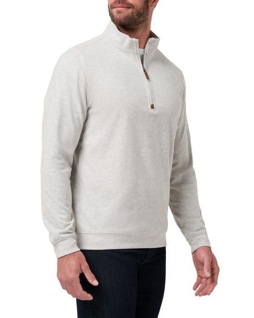 Travis Mathew Gray Cloud Quarter Zip for men
