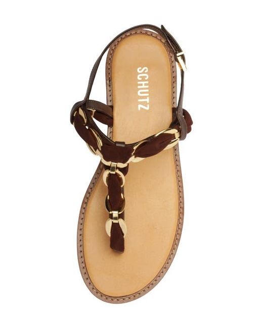 SCHUTZ SHOES Brown Camellia Slingback Sandal