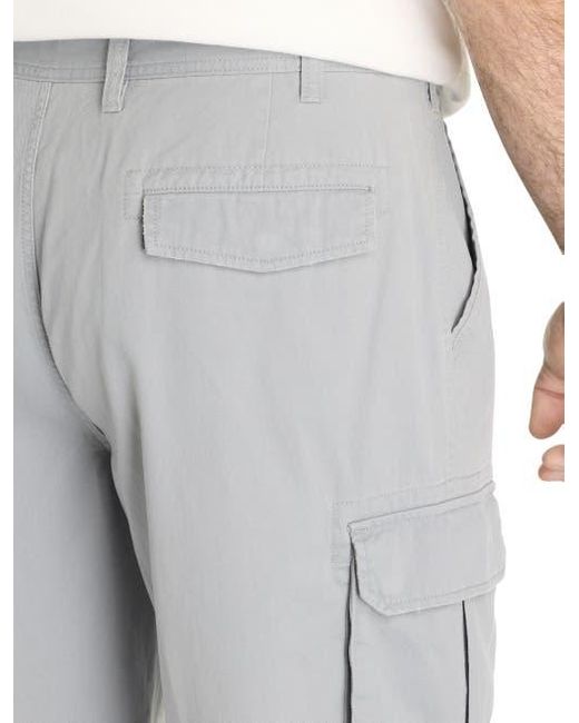 True Nation by DXL Gray Big & Tall Broken-In Relaxed Fit Cargo Pants for men