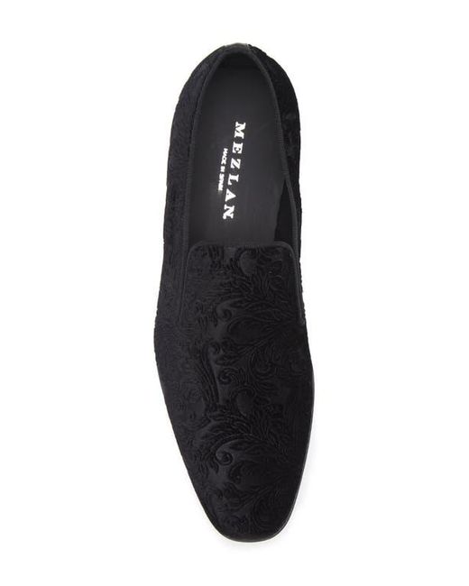 Mezlan Black Travolta Velvet Loafer for men
