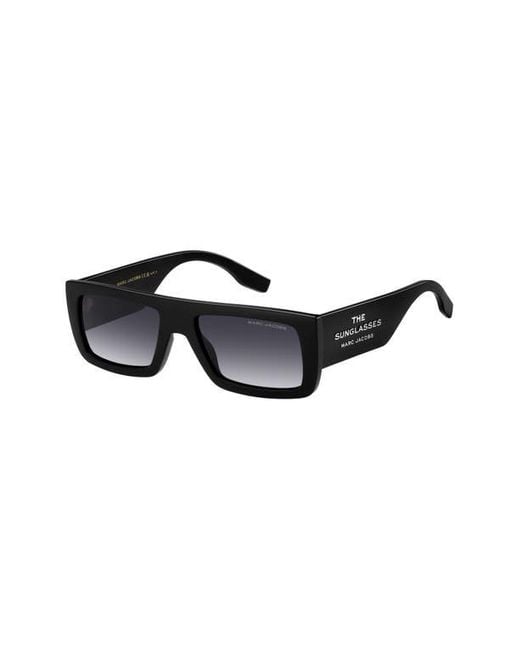 Marc Jacobs Black 53Mm Gradient Rectangular Sunglasses