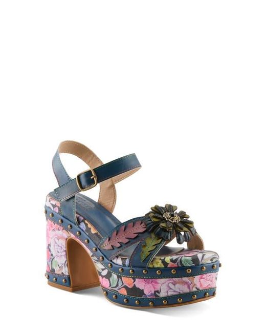 Spring Step Blue Shoes Spring Step Deckedout Ankle Strap Platform Sandal in Blue | Lyst