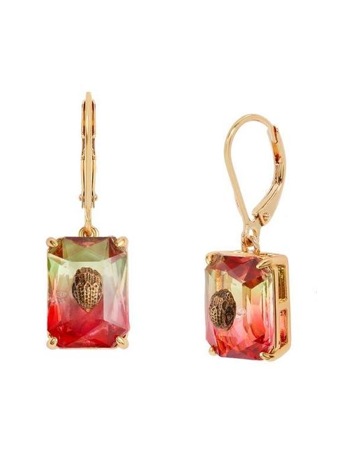 Kurt Geiger White Gradient Crystal Drop Earrings