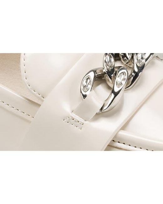 DKNY White Ryleigh Chain Loafer