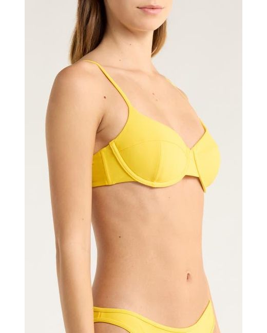 Ramy Brook Yellow Mona Underwire Bikini Top