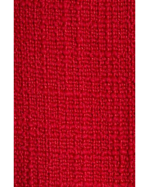 Valentino Red Bow Detail Tweed Minidress