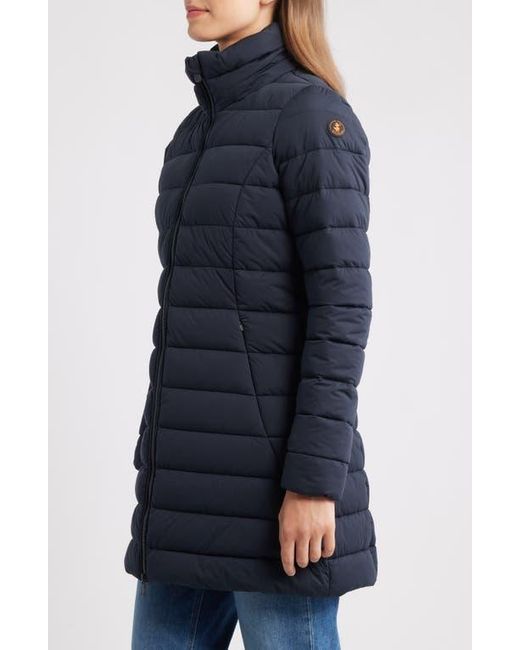 Save The Duck Blue Dorothy Water Resistant Quilted Puffer Coat