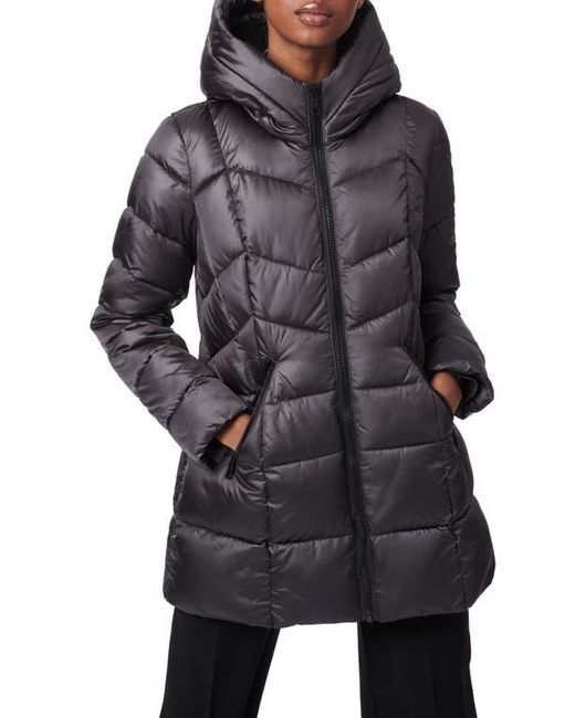 Bernardo glossy quilted walker coat sales