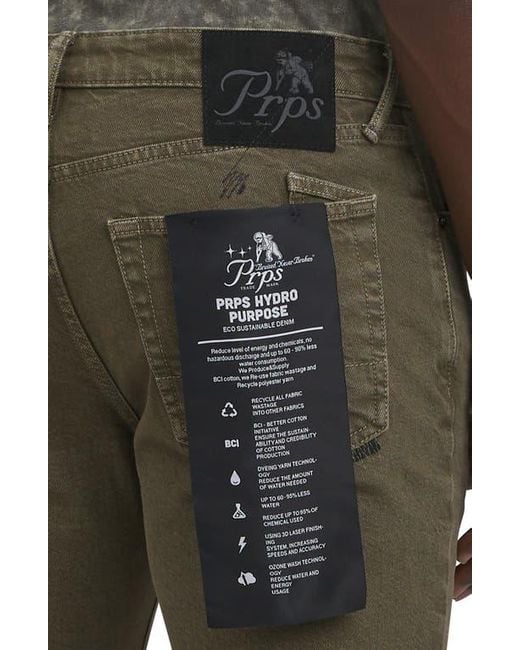 PRPS Green Cactus Straight Leg Jeans for men