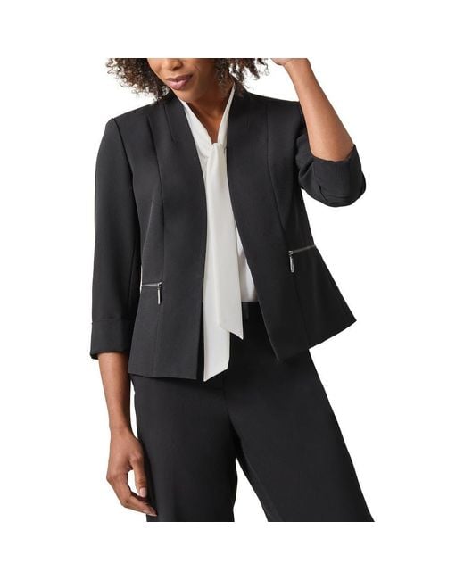 Kasper Black Stretch Crepe Jacket