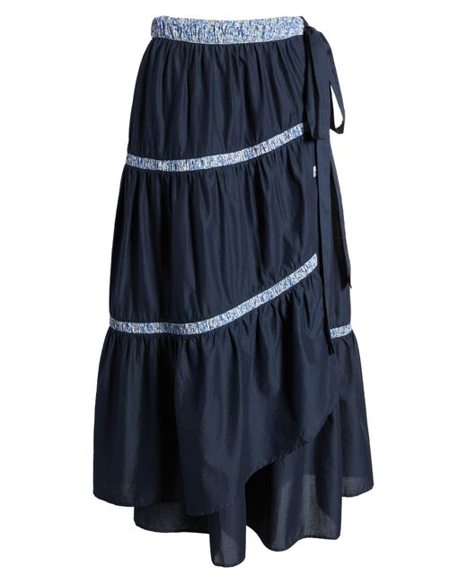 Merlette Blue X Liberty London Prins Cotton Lawn Wrap Skirt